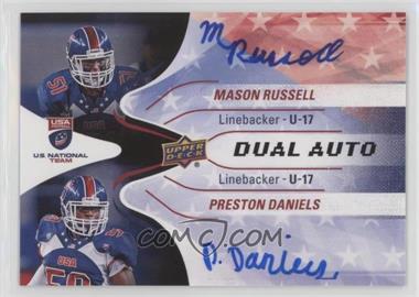 2017 Upper Deck USA Football - USA U17 Dual Autos #DA-13 - Mason Russell, Preston Daniels