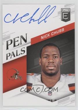 2018 Donruss Elite - Pen Pals - Blue Ink #PP-NC - Nick Chubb