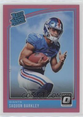 2018 Donruss Optic - [Base] - Pink #156 - Rated Rookie - Saquon Barkley