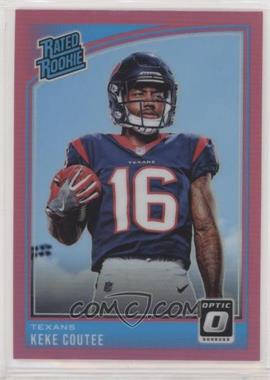 2018 Donruss Optic - [Base] - Pink #176 - Rated Rookie - Keke Coutee