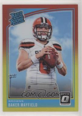 2018 Donruss Optic - [Base] - Red and Yellow #153 - Rated Rookie - Baker Mayfield