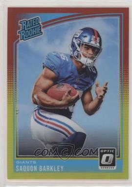 2018 Donruss Optic - [Base] - Red and Yellow #156 - Rated Rookie - Saquon Barkley