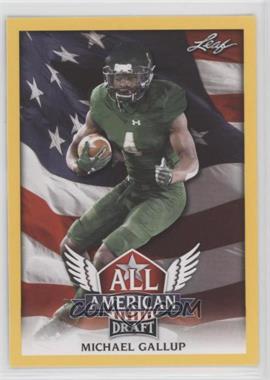 2018 Leaf Draft - All American - Gold #AA-09 - Michael Gallup