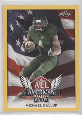 2018 Leaf Draft - All American - Gold #AA-09 - Michael Gallup