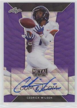 2018 Leaf Metal Draft - [Base] - Purple Wave Foil #BA-CW1 - Cedrick Wilson /15