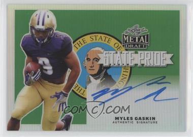 2018 Leaf Metal Draft - State Pride #SP-MG3 - Myles Gaskin