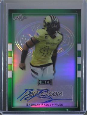 2018 Leaf Metal U.S. Army All-American Bowl - [Base] - Pre-Production Proof Green #BA-BRH - Brendan Radley-Hiles /1