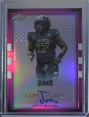 2018 Leaf Metal U.S. Army All-American Bowl - [Base] - Pre-Production Proof Pink Flag Etch #BA-JM2 - Justin Mascoll /1