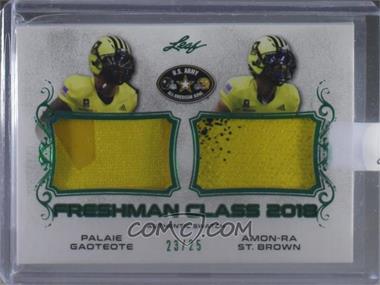 2018 Leaf Metal U.S. Army All-American Bowl - Freshman Class 2018 - Green #FC-USC - Palaie Gaoteote, Amon-Ra St. Brown /25 [Uncirculated]