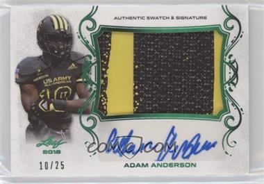 2018 Leaf Metal U.S. Army All-American Bowl - Patch Autographs - Emerald Holofoil #PA-AA1 - Adam Anderson /25