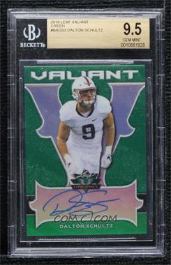 2018 Leaf Valiant - [Base] - Green #BA-DS3 - Dalton Schultz /60 [BGS 9.5 GEM MINT]