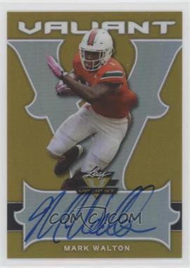 2018 Leaf Valiant - [Base] - Yellow #BA-MW1 - Mark Walton /10