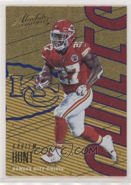 2018 Panini Absolute - [Base] - Spectrum Blue #51 - Kareem Hunt