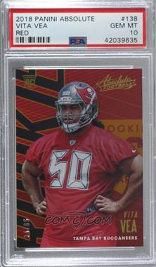 2018 Panini Absolute - [Base] - Spectrum Orange #138 - Rookie - Vita Vea /65 [PSA 10 GEM MT]