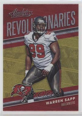 2018 Panini Absolute - Revolutionaries - Spectrum Gold #RE-WS - Warren Sapp