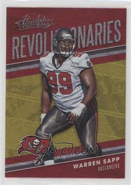 2018 Panini Absolute - Revolutionaries - Spectrum Gold #RE-WS - Warren Sapp