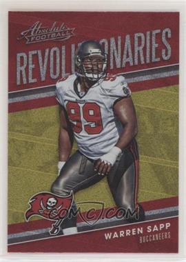 2018 Panini Absolute - Revolutionaries - Spectrum Gold #RE-WS - Warren Sapp