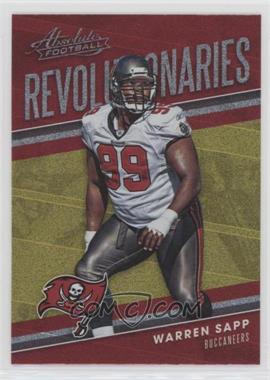 2018 Panini Absolute - Revolutionaries - Spectrum Gold #RE-WS - Warren Sapp