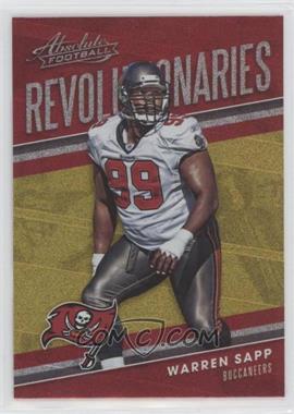 2018 Panini Absolute - Revolutionaries - Spectrum Gold #RE-WS - Warren Sapp