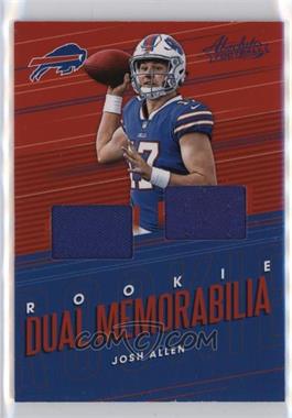 2018 Panini Absolute - Rookie Dual Memorabilia #RDM-JA - Josh Allen