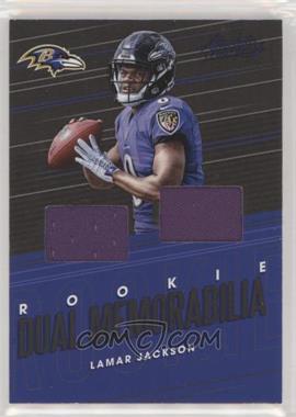 2018 Panini Absolute - Rookie Dual Memorabilia #RDM-LJ - Lamar Jackson