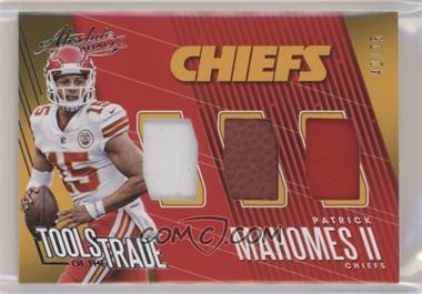 2018 Panini Absolute - Tools of the Trade Triple #TT-PM - Patrick Mahomes II /75