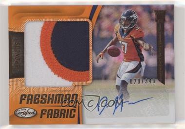 2018 Panini Certified - [Base] - Mirror Orange #234 - Freshman Fabric Signatures - DaeSean Hamilton /349