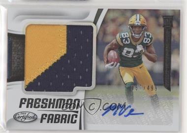 2018 Panini Certified - [Base] - Mirror #213 - Freshman Fabric Signatures - Marquez Valdes-Scantling /499