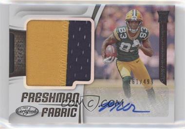 2018 Panini Certified - [Base] - Mirror #213 - Freshman Fabric Signatures - Marquez Valdes-Scantling /499