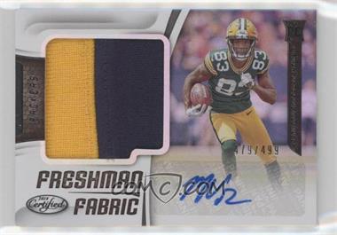 2018 Panini Certified - [Base] - Mirror #213 - Freshman Fabric Signatures - Marquez Valdes-Scantling /499