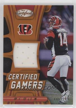 2018 Panini Certified - Certified Gamers - Mirror Orange #CG-AD - Andy Dalton /149