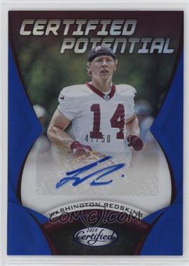 2018 Panini Certified - Certified Potential Signatures - Mirror Blue #CPS-TQ - Trey Quinn /50
