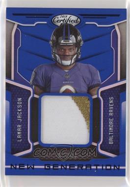 2018 Panini Certified - New Generation Jerseys - Mirror Blue #3 - Lamar Jackson /50