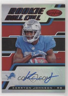 2018 Panini Certified - Rookie Roll Call Signatures - Mirror Red #RC-KJ - Kerryon Johnson /60