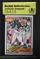 Legends - Ozzie Newsome [BAS Beckett Auth Sticker]