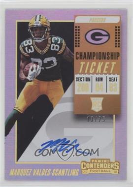 2018 Panini Contenders - [Base] - Championship Ticket #140.2 - Rookie Ticket RPS Variation - Marquez Valdes-Scantling /25