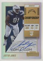 Rookie Ticket Autograph - Justin Jones #/49