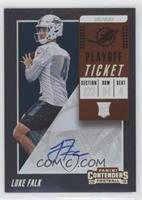 Rookie Ticket Autograph - Luke Falk #/99