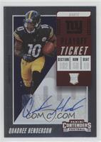 Rookie Ticket Autograph - Quadree Henderson #/99