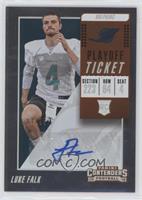 Rookie Ticket/Rookie Ticket Variation - Luke Falk #/99