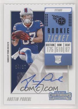 2018 Panini Contenders - [Base] - Stubs #212 - Rookie Ticket Autograph - Austin Proehl /87