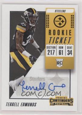 2018 Panini Contenders - [Base] #156 - Rookie Ticket Autograph - Terrell Edmunds
