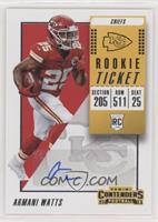 Rookie Ticket Autograph - Armani Watts