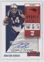 Rookie Ticket Autograph - Braxton Berrios