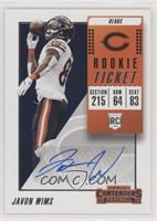 Rookie Ticket Autograph - Javon Wims [EX to NM]