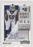 Rookie Ticket Autograph - Micah Kiser