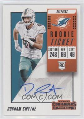 2018 Panini Contenders - [Base] #316 - Rookie Ticket/Rookie Ticket Variation - Durham Smythe