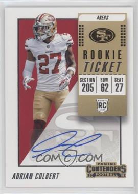 2018 Panini Contenders - [Base] #328 - Rookie Ticket/Rookie Ticket Variation - Adrian Colbert