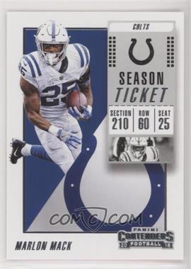 2018 Panini Contenders - [Base] #59 - Marlon Mack