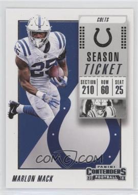 2018 Panini Contenders - [Base] #59 - Marlon Mack